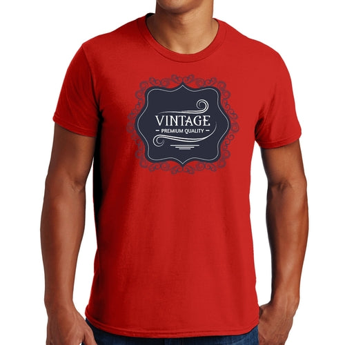 Mens Graphic T-shirt Vintage Premium Quality Black White Illustration