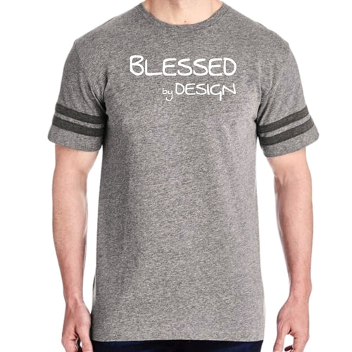 Mens Vintage Sport Graphic T-shirt Blessed by Design - Inspirational