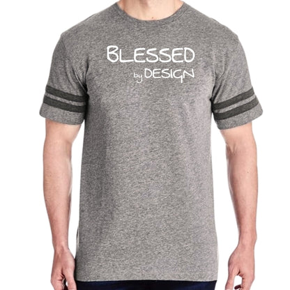 Mens Vintage Sport Graphic T-shirt Blessed by Design - Inspirational