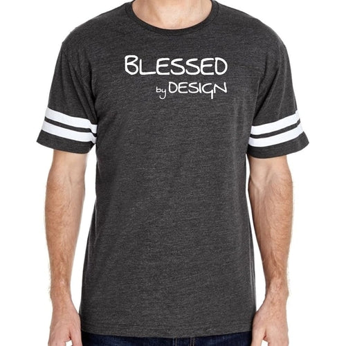 Mens Vintage Sport Graphic T-shirt Blessed by Design - Inspirational