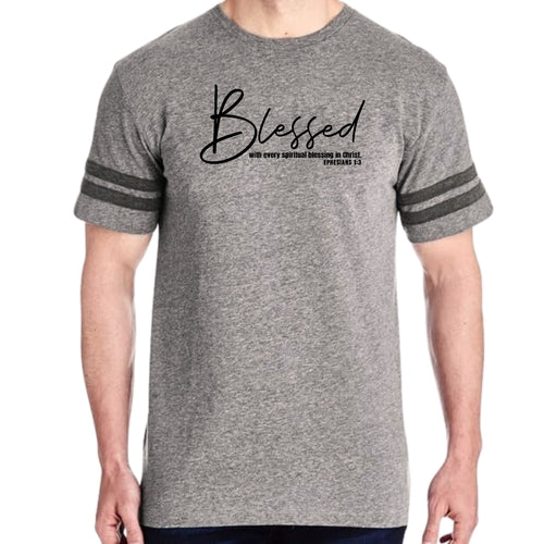 Mens Vintage Sport Graphic T-shirt Blessed with Every Spiritual