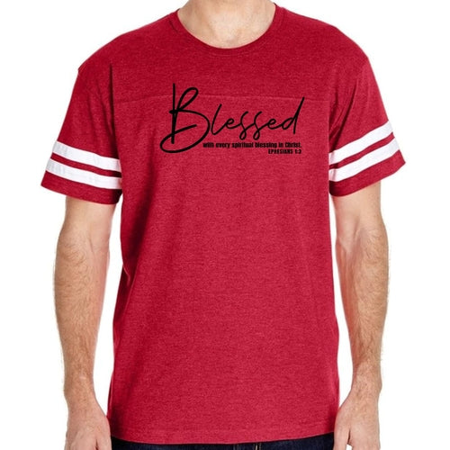 Mens Vintage Sport Graphic T-shirt Blessed with Every Spiritual
