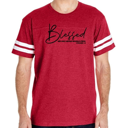 Mens Vintage Sport Graphic T-shirt Blessed with Every Spiritual