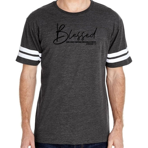 Mens Vintage Sport Graphic T-shirt Blessed with Every Spiritual
