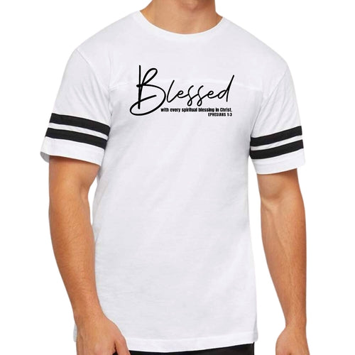 Mens Vintage Sport Graphic T-shirt Blessed with Every Spiritual