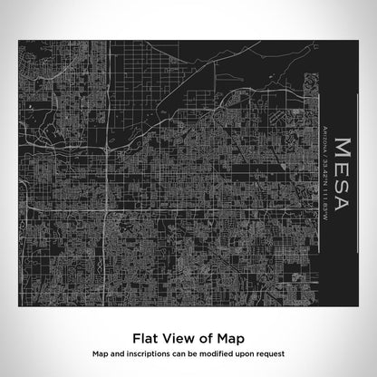 Mesa - Arizona Map Bottle with Bamboo Top in Matte Black