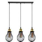 Modern Vintage Industrial Black Metal Wire Cage Loft Pendant Lamp