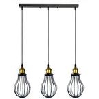 Modern Vintage Industrial Black Metal Wire Cage Loft Pendant Lamp