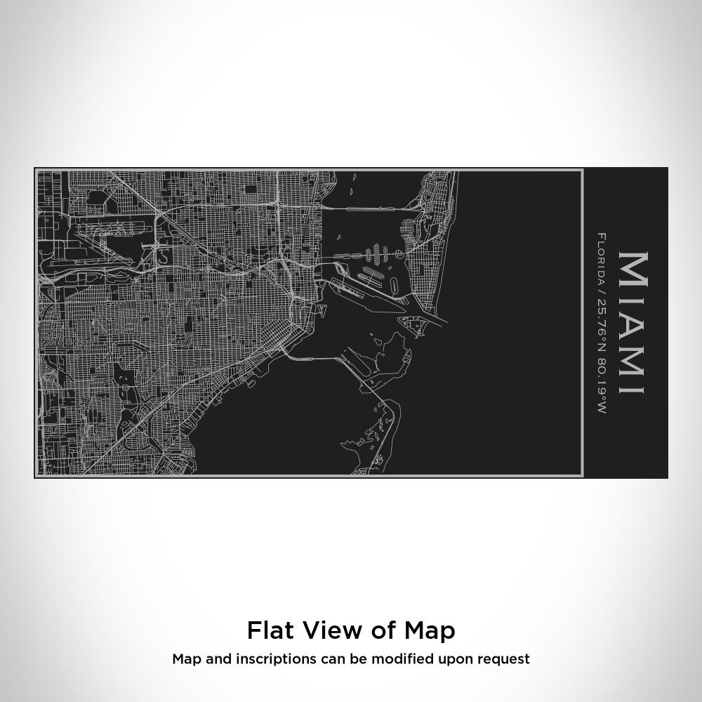 Miami - Florida Map Insulated Bottle in Matte Black
