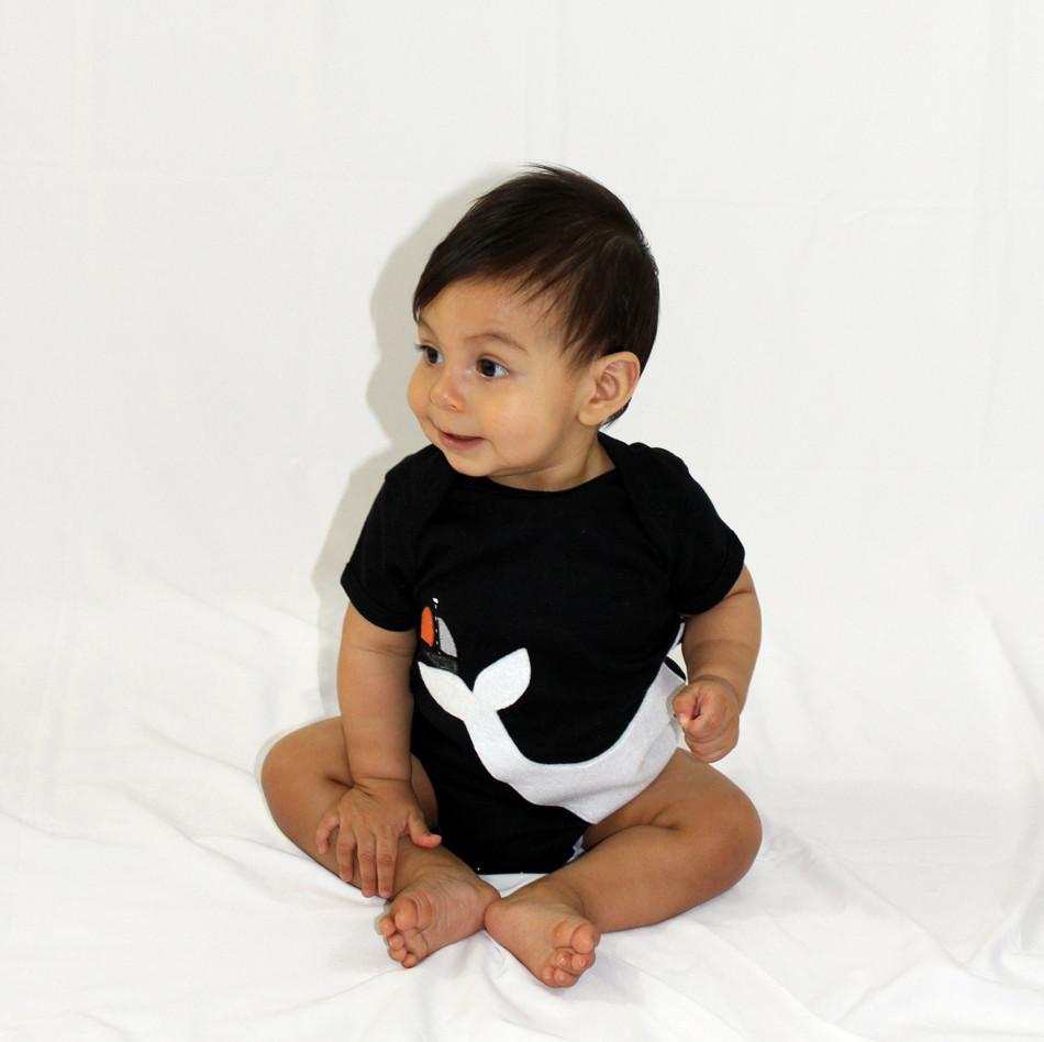 Baby Onesie - Big Whale and Little Sailboat