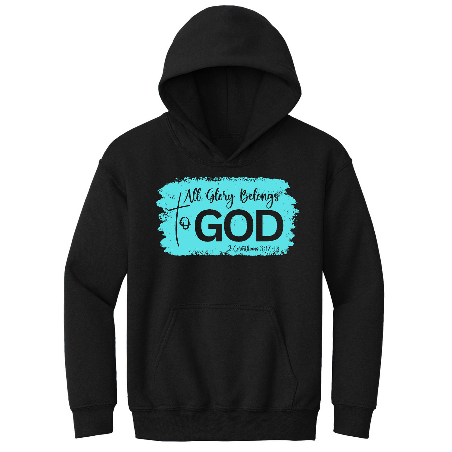 Youth Long Sleeve Hoodie All Glory Belongs to God Christian
