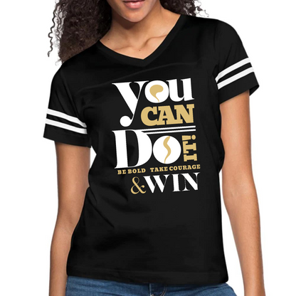Womens Vintage Sport Graphic T-shirt, you can do it - be Bold Take
