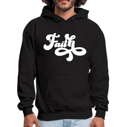 Mens Graphic Hoodie Faith Script Illustration