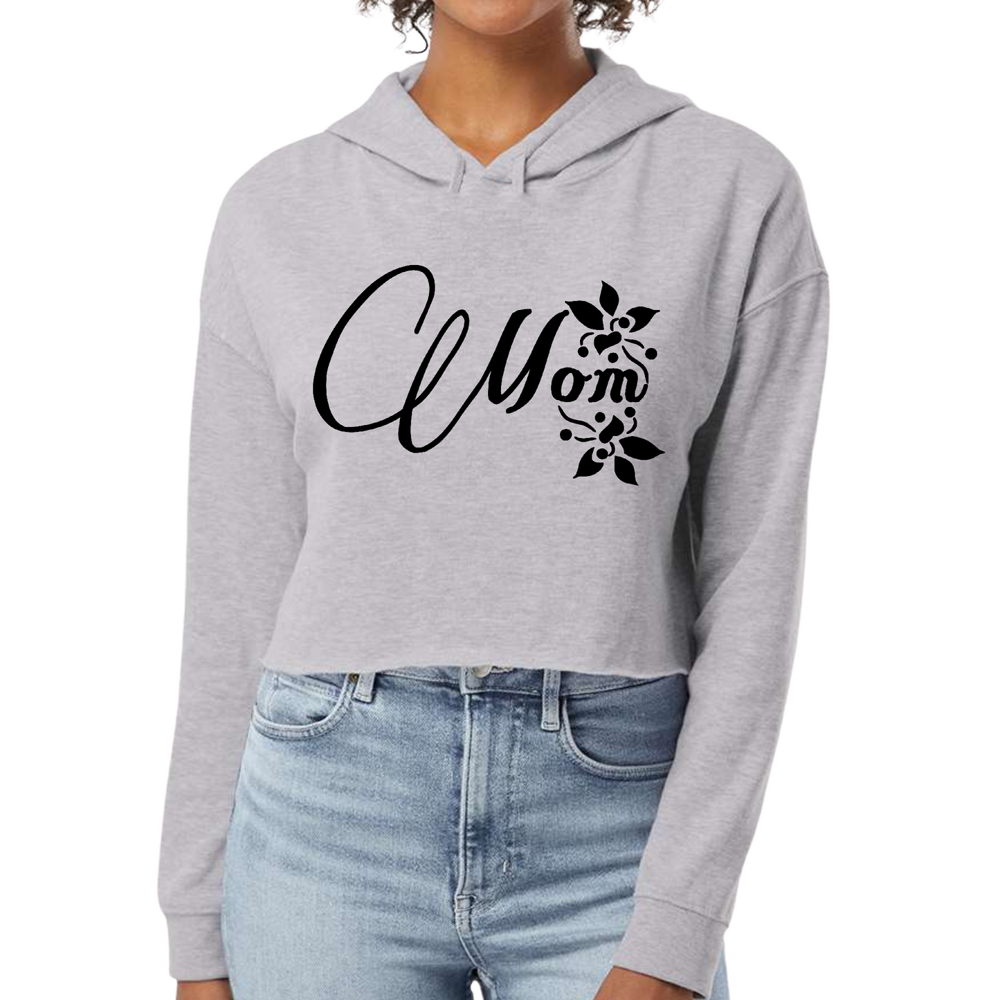 Womens Cropped Hoodie Mom Appreciation for Mothers