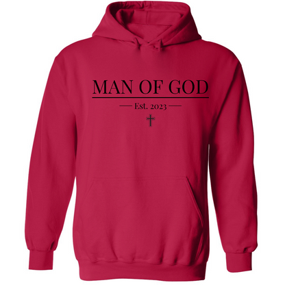 Mens Graphic Hoodie Say it Soul, Man of God Illustration, Black