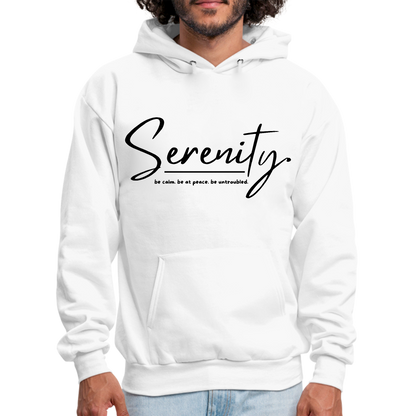 Mens Graphic Hoodie Serenity - be Calm be at Peace be Untroubled -