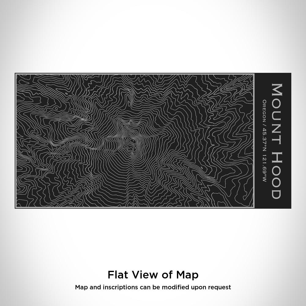 Mount Hood - Oregon Map Insulated Bottle in Matte Black