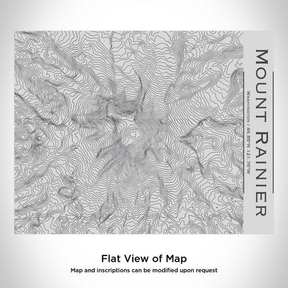 Mount Rainier - Washington Map Bottle with Bamboo Top