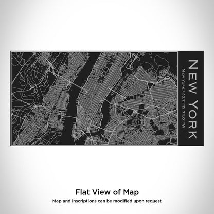 New York - New York Map Insulated Bottle in Matte Black