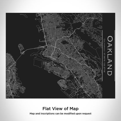 Oakland - California Map Bottle with Bamboo Top in Matte Black