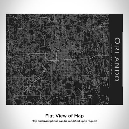 Orlando - Florida Map Bottle with Bamboo Top in Matte Black