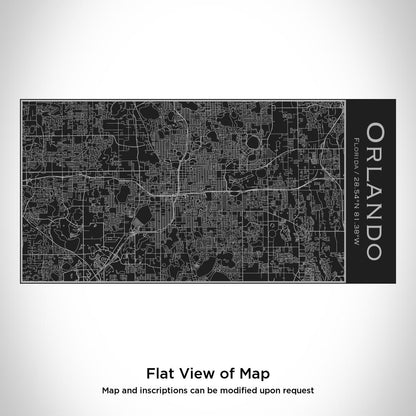 Orlando - Florida Map Insulated Bottle in Matte Black