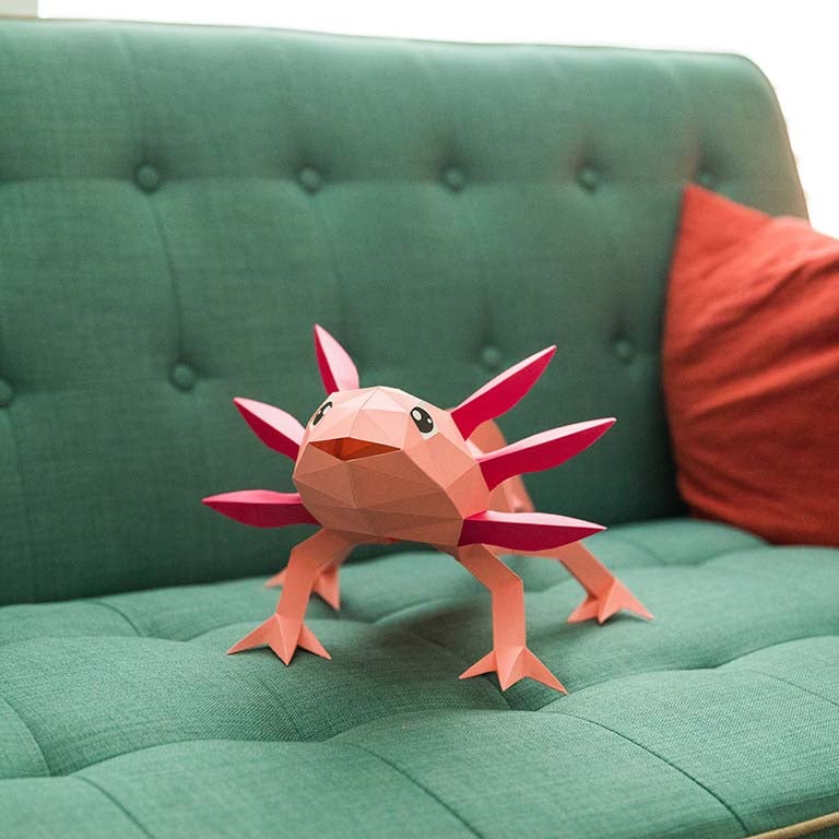 Axolotl Papercraft 3D Model