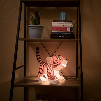 Baby Tiger 3D Paper Model, Lamp