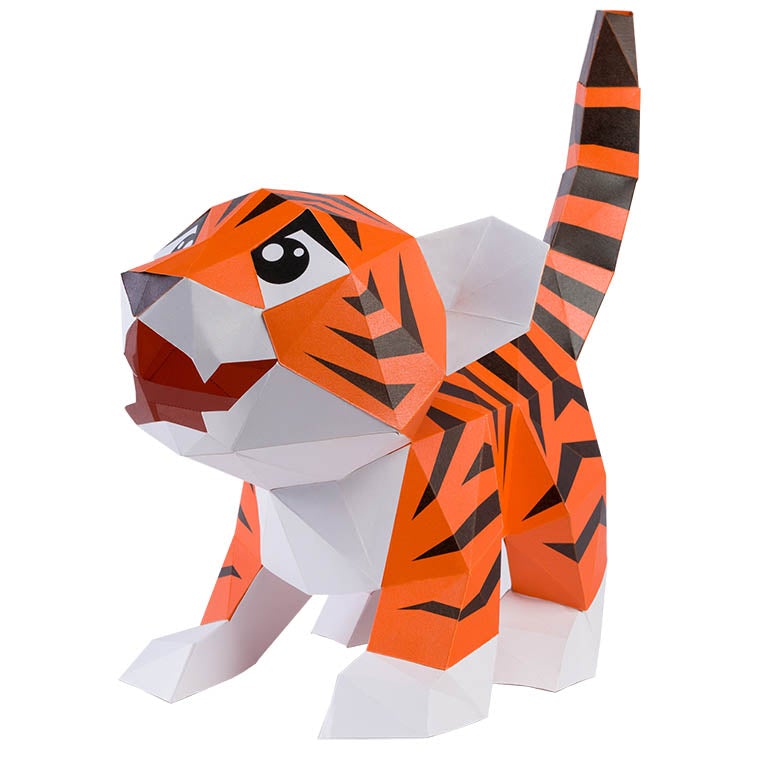 Baby Tiger 3D Paper Model, Lamp Secondary image