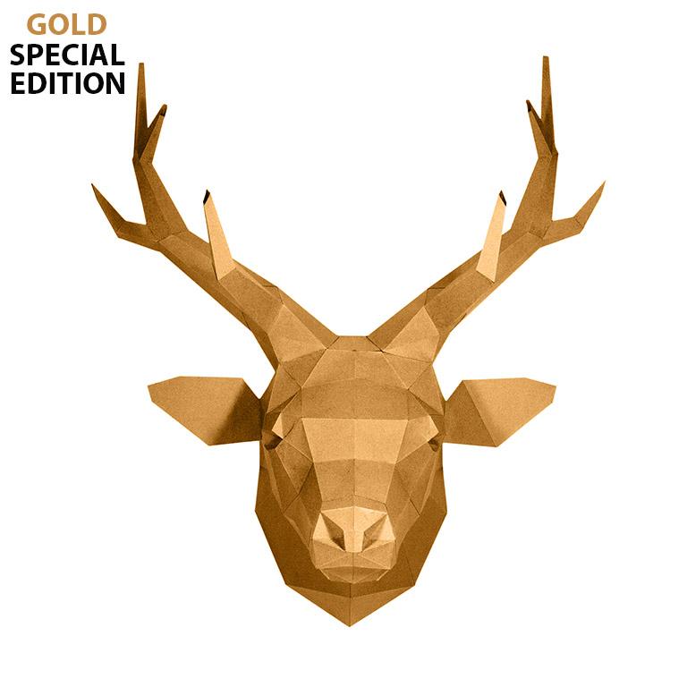Deer Head Wall Art - GOLD Limited Edition Main image