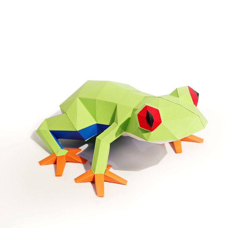 Frog 3D Paper Model, Lamp Secondary image