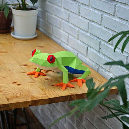 Frog 3D Paper Model, Lamp