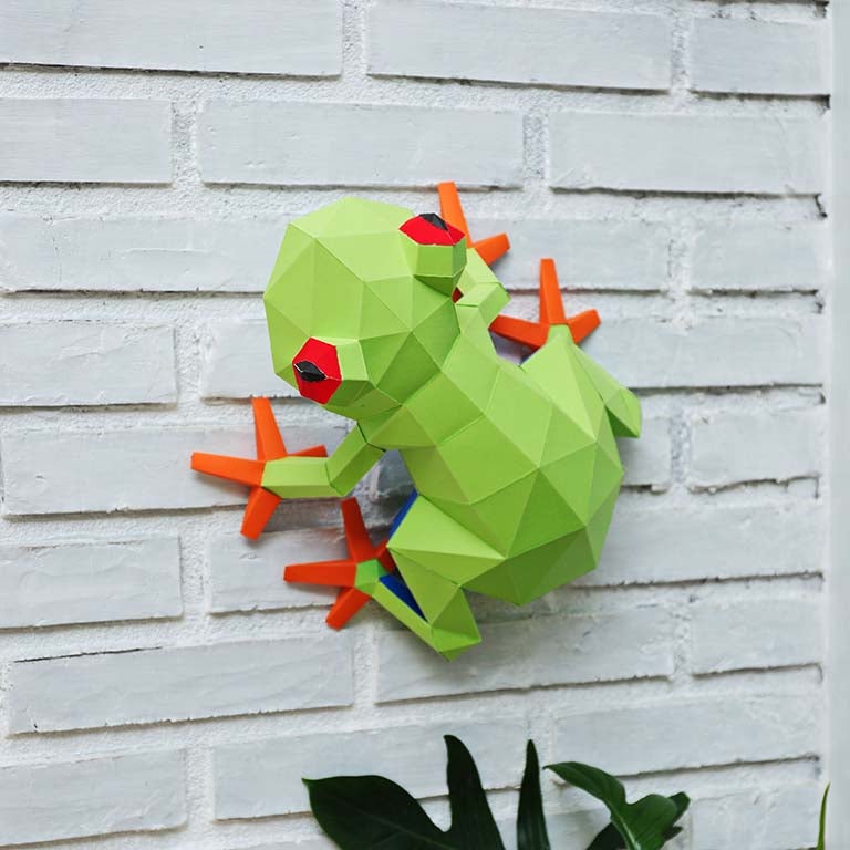 Frog 3D Paper Model, Lamp