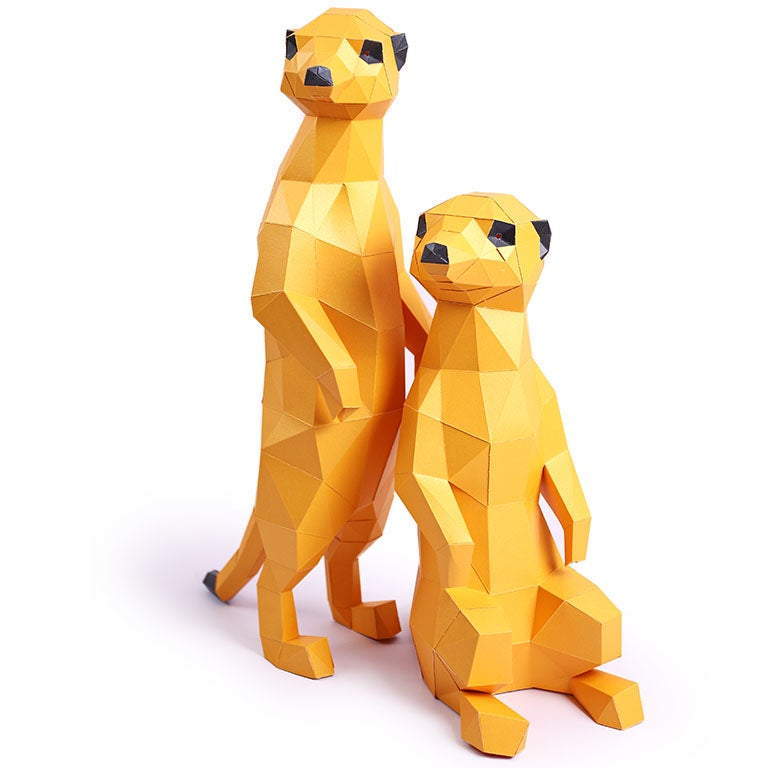 Meerkats 3D Paper Model