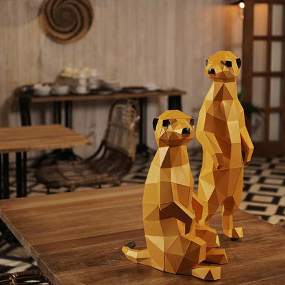 Meerkats 3D Paper Model