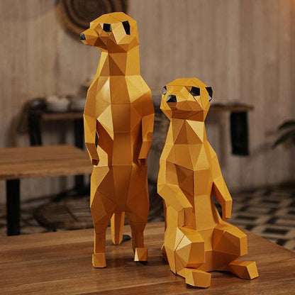 Meerkats 3D Paper Model