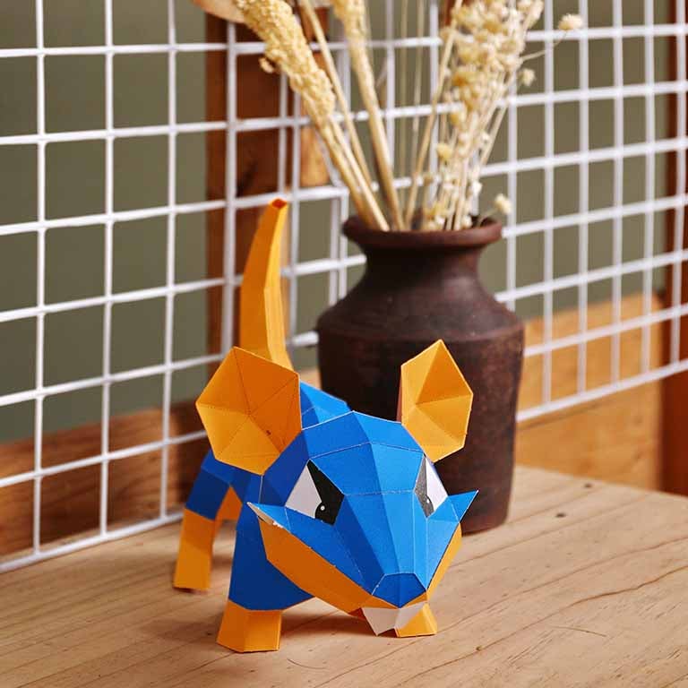 Mouse 3D Paper Model, Lamp