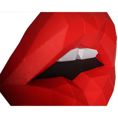 Red 3D Lips Wall Art