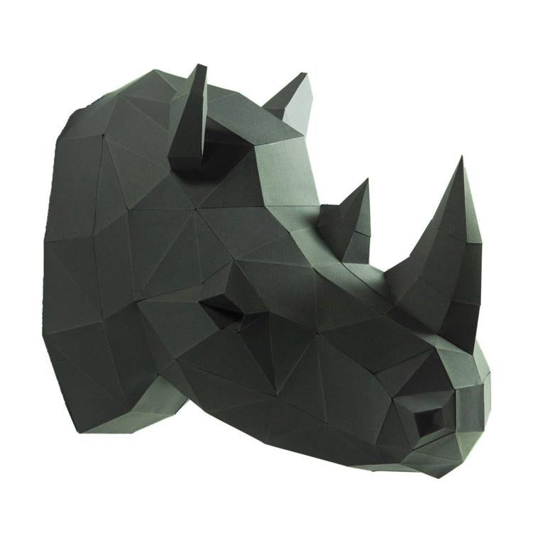 Rhino Head Wall Art - Paper Model Secondary image
