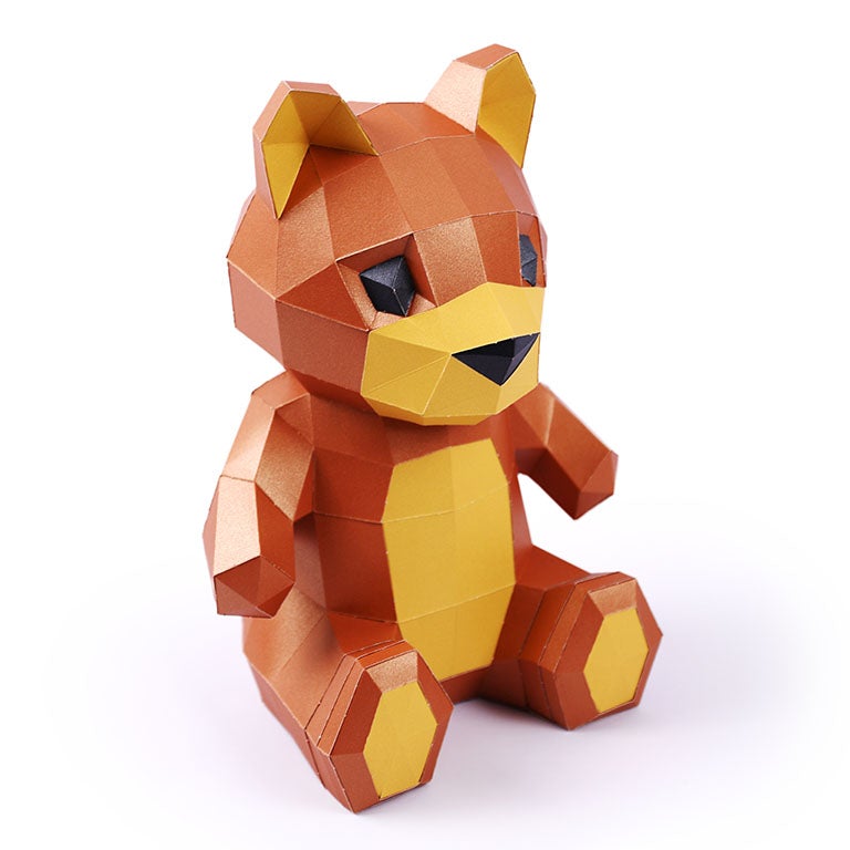 Teddy Bear 3D Paper Model, Lamp Secondary image