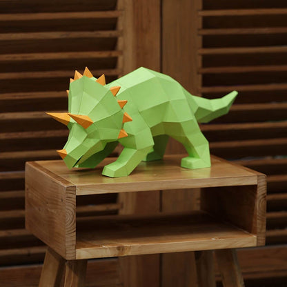 Triceratops 3D Paper Model, Lamp