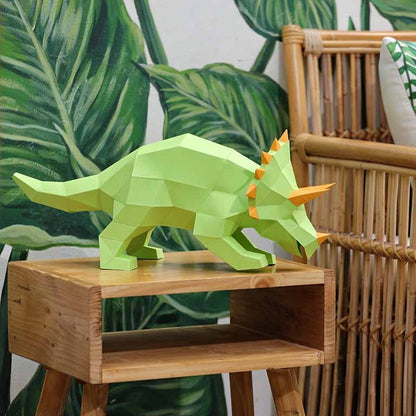 Triceratops 3D Paper Model, Lamp