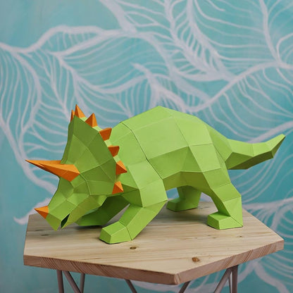 Triceratops 3D Paper Model, Lamp