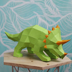 Triceratops 3D Paper Model, Lamp