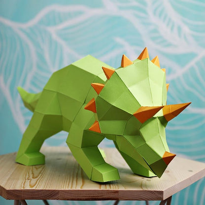 Triceratops 3D Paper Model, Lamp