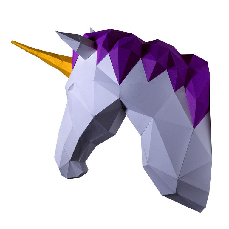Unicorn Head Wall Papercraft Secondary image