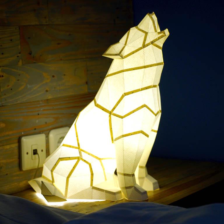 Wolf 3D Paper Model, Lamp Main image