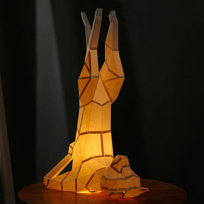 Yoga Cat 3D Paper Model, Lamp