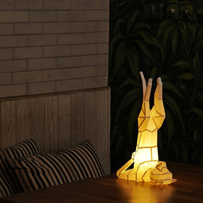 Yoga Cat 3D Paper Model, Lamp