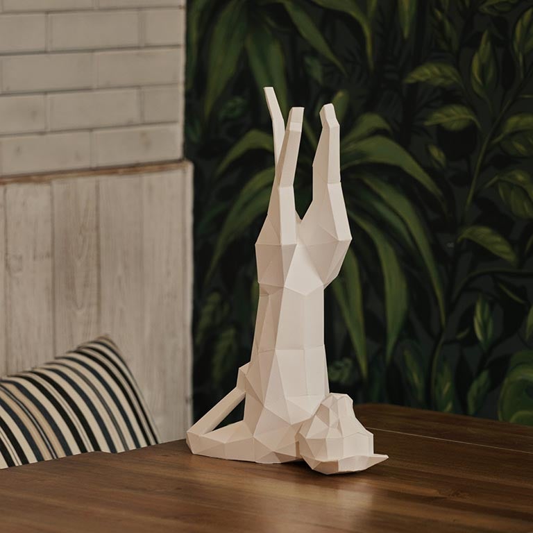 Yoga Cat 3D Paper Model, Lamp